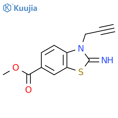 methyl 2-imino-3-(prop-2-yn-1-yl)-2,3-dihydro-1,3-benzothiazole-6-carboxylate structure