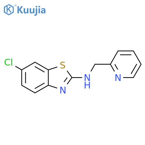 6-chloro-N-(pyridin-2-yl)methyl-1,3-benzothiazol-2-amine structure