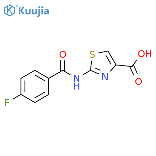2-(4-fluorobenzamido)-1,3-thiazole-4-carboxylic acid structure