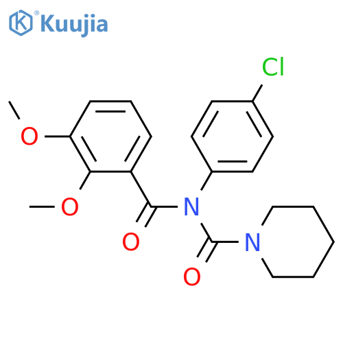 N-(4-chlorophenyl)-N-(2,3-dimethoxybenzoyl)piperidine-1-carboxamide structure