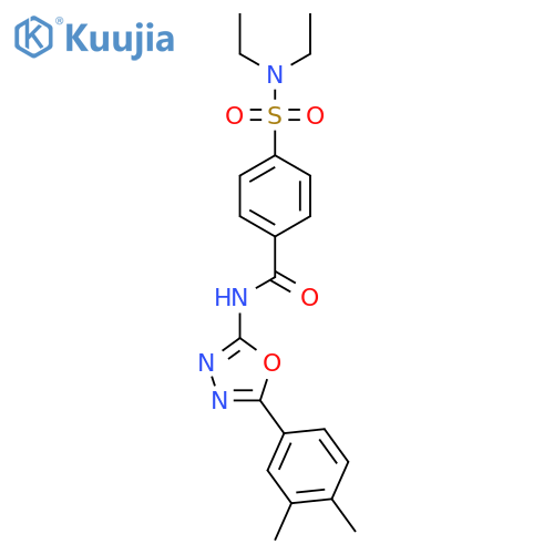 4-(diethylsulfamoyl)-N-5-(3,4-dimethylphenyl)-1,3,4-oxadiazol-2-ylbenzamide structure