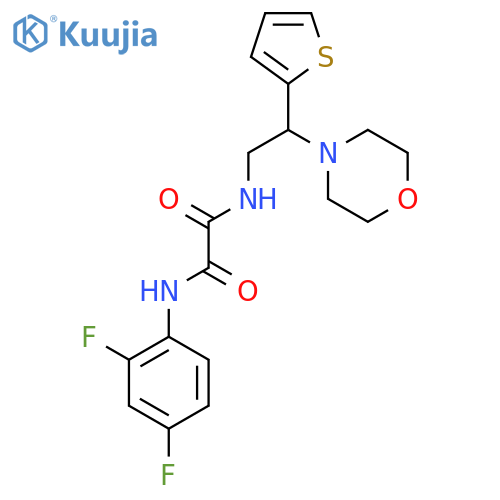 N'-(2,4-difluorophenyl)-N-2-(morpholin-4-yl)-2-(thiophen-2-yl)ethylethanediamide structure