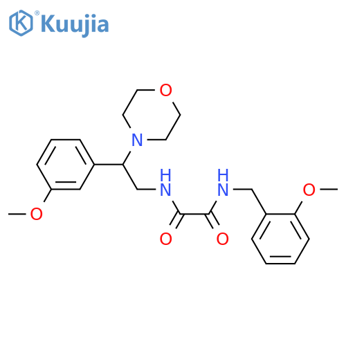 N-2-(3-methoxyphenyl)-2-(morpholin-4-yl)ethyl-N'-(2-methoxyphenyl)methylethanediamide structure