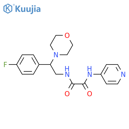 N-2-(4-fluorophenyl)-2-(morpholin-4-yl)ethyl-N'-(pyridin-4-yl)ethanediamide structure