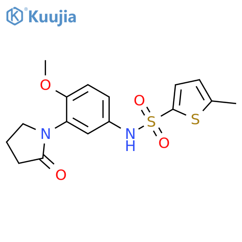 N-4-methoxy-3-(2-oxopyrrolidin-1-yl)phenyl-5-methylthiophene-2-sulfonamide structure