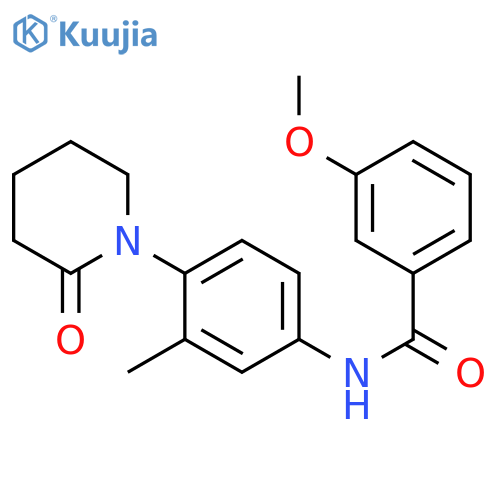 3-methoxy-N-3-methyl-4-(2-oxopiperidin-1-yl)phenylbenzamide structure