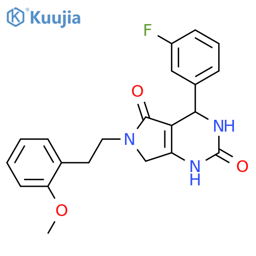 4-(3-fluorophenyl)-6-2-(2-methoxyphenyl)ethyl-1H,2H,3H,4H,5H,6H,7H-pyrrolo3,4-dpyrimidine-2,5-dione structure