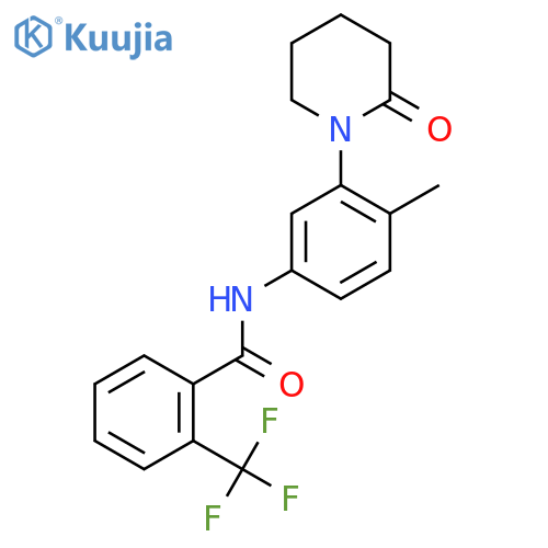 N-4-methyl-3-(2-oxopiperidin-1-yl)phenyl-2-(trifluoromethyl)benzamide structure