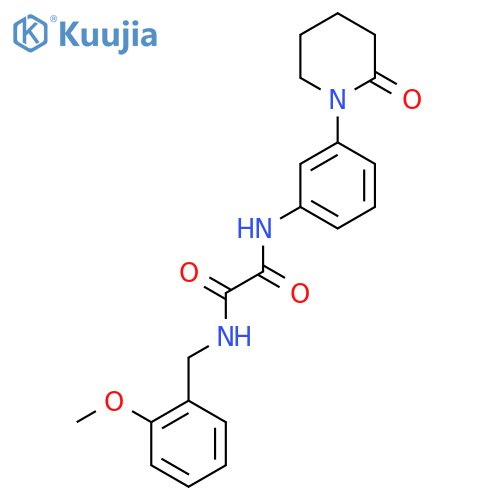 N'-(2-methoxyphenyl)methyl-N-3-(2-oxopiperidin-1-yl)phenylethanediamide structure