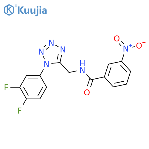 N-{1-(3,4-difluorophenyl)-1H-1,2,3,4-tetrazol-5-ylmethyl}-3-nitrobenzamide structure