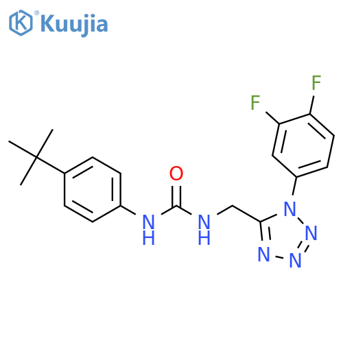 1-(4-tert-butylphenyl)-3-{1-(3,4-difluorophenyl)-1H-1,2,3,4-tetrazol-5-ylmethyl}urea structure
