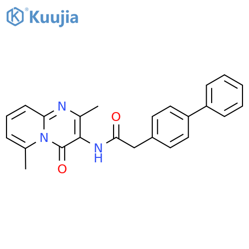 2-{1,1'-biphenyl-4-yl}-N-{2,6-dimethyl-4-oxo-4H-pyrido1,2-apyrimidin-3-yl}acetamide structure