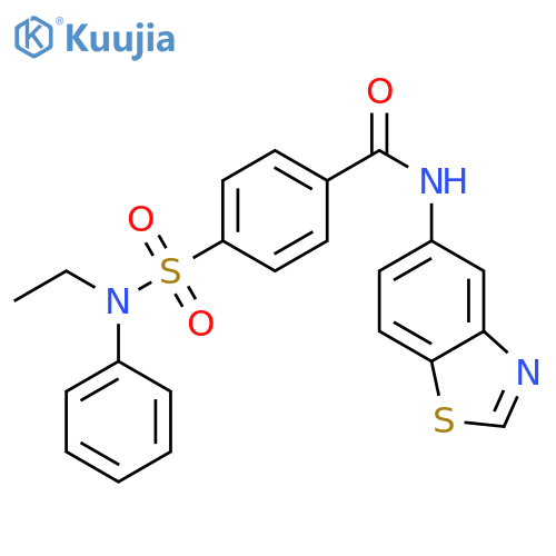 N-(1,3-benzothiazol-5-yl)-4-ethyl(phenyl)sulfamoylbenzamide structure