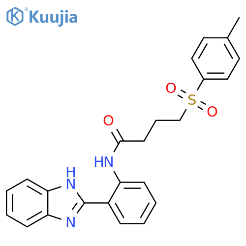 N-2-(1H-1,3-benzodiazol-2-yl)phenyl-4-(4-methylbenzenesulfonyl)butanamide structure