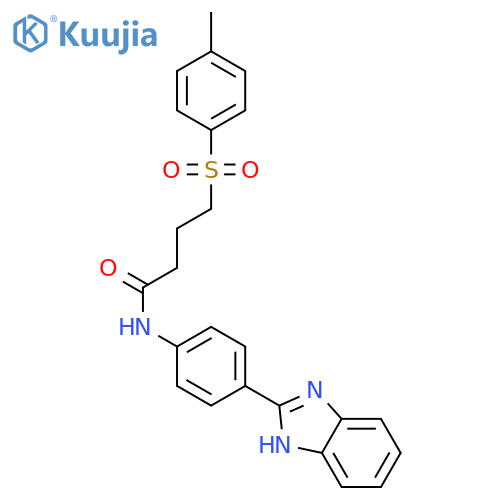 N-4-(1H-1,3-benzodiazol-2-yl)phenyl-4-(4-methylbenzenesulfonyl)butanamide structure