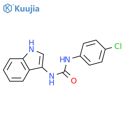 1-(4-chlorophenyl)-3-(1H-indol-3-yl)urea structure