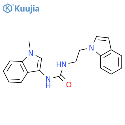 1-2-(1H-indol-1-yl)ethyl-3-(1-methyl-1H-indol-3-yl)urea structure