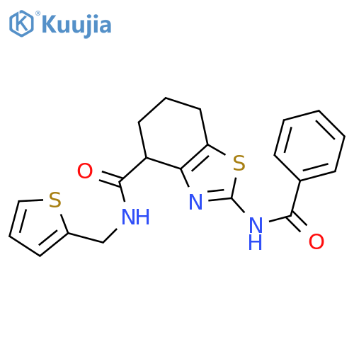 2-benzamido-N-(thiophen-2-yl)methyl-4,5,6,7-tetrahydro-1,3-benzothiazole-4-carboxamide structure