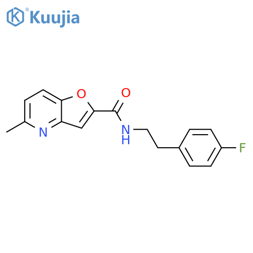 N-2-(4-fluorophenyl)ethyl-5-methylfuro3,2-bpyridine-2-carboxamide structure