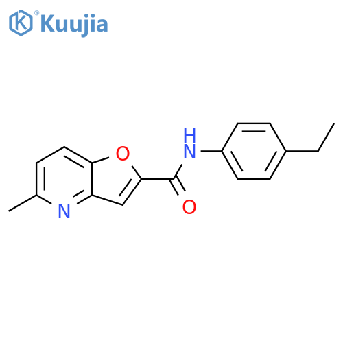 N-(4-ethylphenyl)-5-methylfuro3,2-bpyridine-2-carboxamide structure