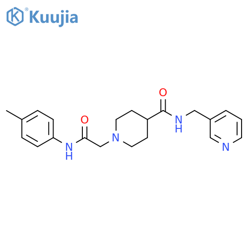 1-{(4-methylphenyl)carbamoylmethyl}-N-(pyridin-3-yl)methylpiperidine-4-carboxamide structure