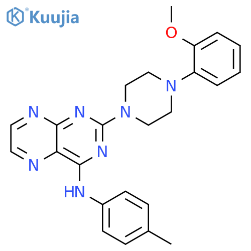 2-4-(2-methoxyphenyl)piperazin-1-yl-N-(4-methylphenyl)pteridin-4-amine structure