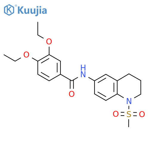 3,4-diethoxy-N-(1-methanesulfonyl-1,2,3,4-tetrahydroquinolin-6-yl)benzamide structure