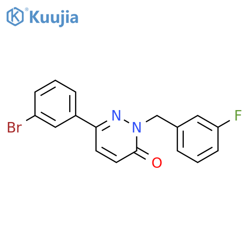 6-(3-bromophenyl)-2-(3-fluorophenyl)methyl-2,3-dihydropyridazin-3-one structure
