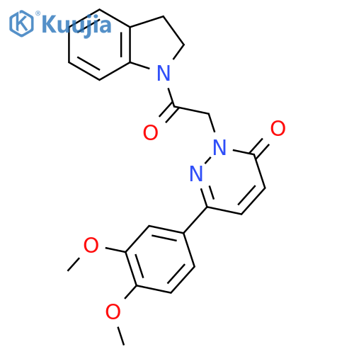 2-2-(2,3-dihydro-1H-indol-1-yl)-2-oxoethyl-6-(3,4-dimethoxyphenyl)-2,3-dihydropyridazin-3-one structure