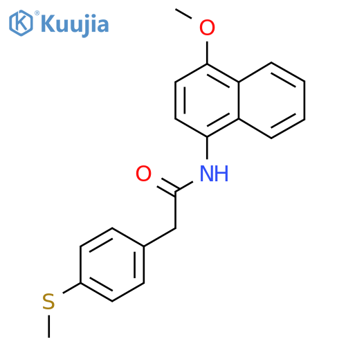 N-(4-methoxynaphthalen-1-yl)-2-4-(methylsulfanyl)phenylacetamide structure