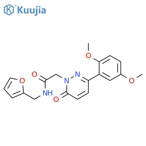 2-3-(2,5-dimethoxyphenyl)-6-oxo-1,6-dihydropyridazin-1-yl-N-(furan-2-yl)methylacetamide structure