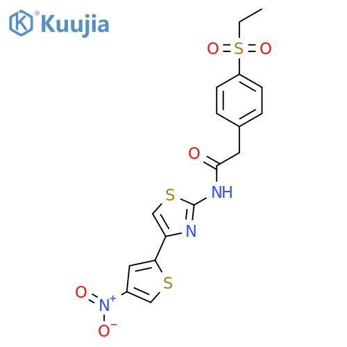 2-4-(ethanesulfonyl)phenyl-N-4-(4-nitrothiophen-2-yl)-1,3-thiazol-2-ylacetamide structure