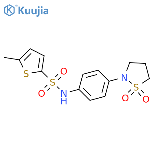 N-4-(1,1-dioxo-1lambda6,2-thiazolidin-2-yl)phenyl-5-methylthiophene-2-sulfonamide structure