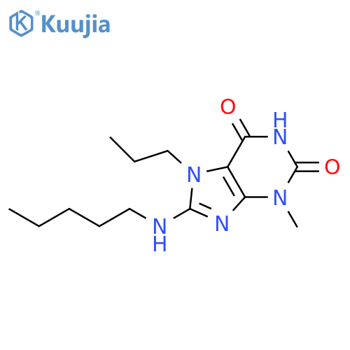 3-methyl-8-(pentylamino)-7-propyl-2,3,6,7-tetrahydro-1H-purine-2,6-dione structure