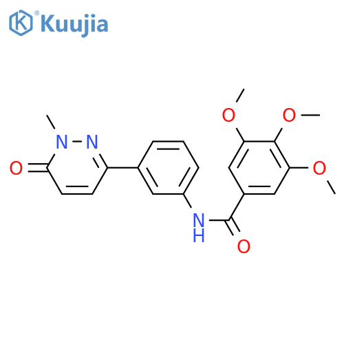 3,4,5-trimethoxy-N-3-(1-methyl-6-oxo-1,6-dihydropyridazin-3-yl)phenylbenzamide structure