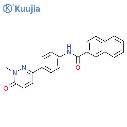 N-4-(1-methyl-6-oxo-1,6-dihydropyridazin-3-yl)phenylnaphthalene-2-carboxamide structure
