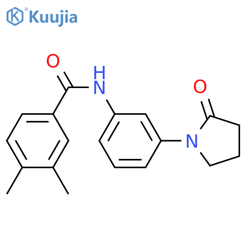 3,4-dimethyl-N-3-(2-oxopyrrolidin-1-yl)phenylbenzamide structure