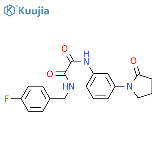 N'-(4-fluorophenyl)methyl-N-3-(2-oxopyrrolidin-1-yl)phenylethanediamide structure