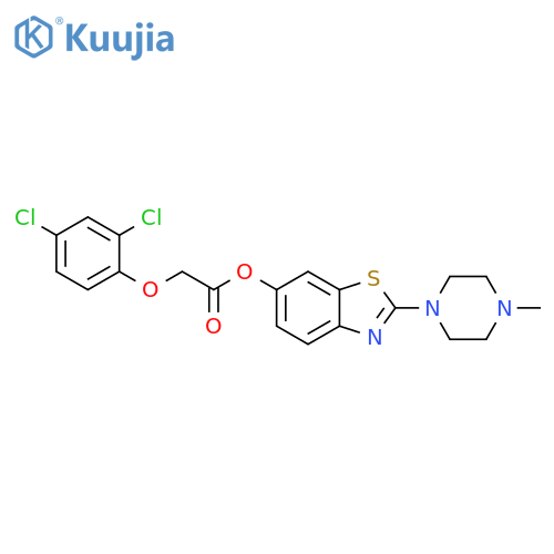 2-(4-methylpiperazin-1-yl)-1,3-benzothiazol-6-yl 2-(2,4-dichlorophenoxy)acetate structure