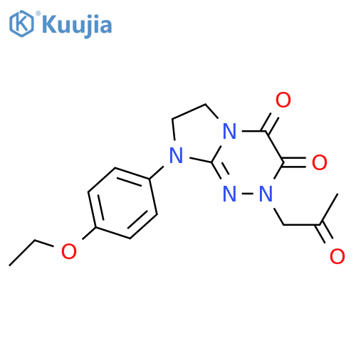 8-(4-ethoxyphenyl)-2-(2-oxopropyl)-2H,3H,4H,6H,7H,8H-imidazo2,1-c1,2,4triazine-3,4-dione structure