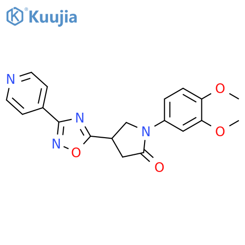 1-(3,4-dimethoxyphenyl)-4-3-(pyridin-4-yl)-1,2,4-oxadiazol-5-ylpyrrolidin-2-one structure
