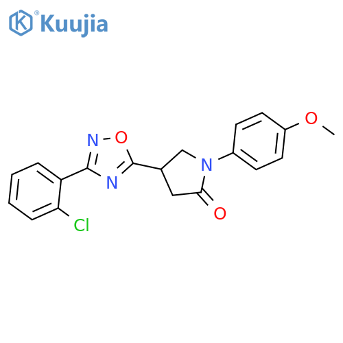 4-3-(2-chlorophenyl)-1,2,4-oxadiazol-5-yl-1-(4-methoxyphenyl)pyrrolidin-2-one structure
