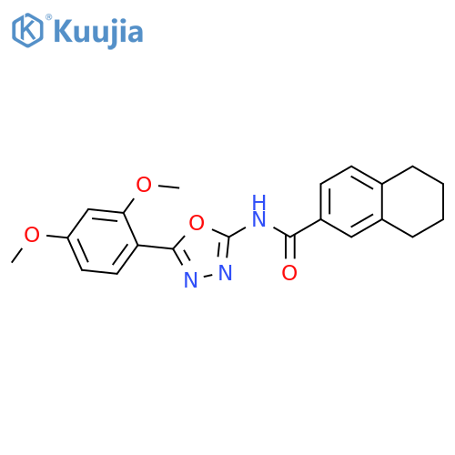 N-5-(2,4-dimethoxyphenyl)-1,3,4-oxadiazol-2-yl-5,6,7,8-tetrahydronaphthalene-2-carboxamide structure