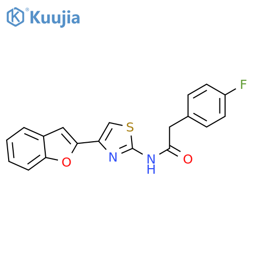 N-4-(1-benzofuran-2-yl)-1,3-thiazol-2-yl-2-(4-fluorophenyl)acetamide structure
