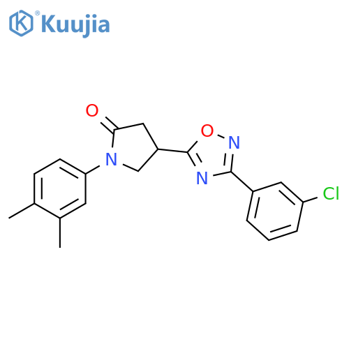 4-[3-(3-chlorophenyl)-1,2,4-oxadiazol-5-yl]-1-(3,4-dimethylphenyl)pyrrolidin-2-one structure