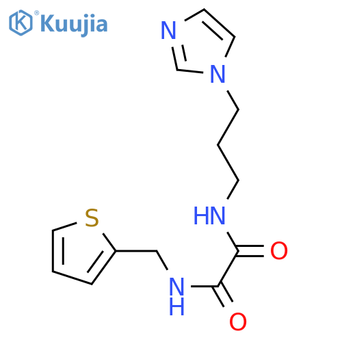 N-3-(1H-imidazol-1-yl)propyl-N'-(thiophen-2-yl)methylethanediamide structure