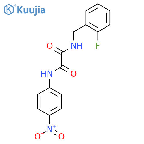 N'-(2-fluorophenyl)methyl-N-(4-nitrophenyl)ethanediamide structure