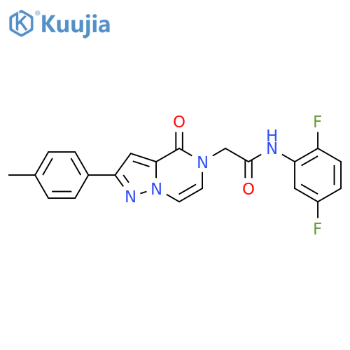 N-(2,5-difluorophenyl)-2-2-(4-methylphenyl)-4-oxo-4H,5H-pyrazolo1,5-apyrazin-5-ylacetamide structure