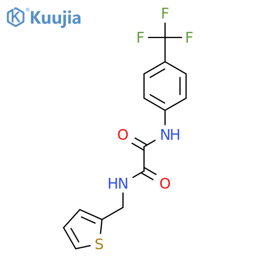 N-(thiophen-2-yl)methyl-N'-4-(trifluoromethyl)phenylethanediamide structure