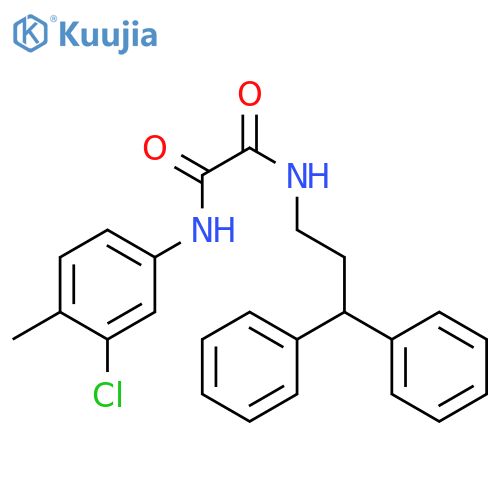N-(3-chloro-4-methylphenyl)-N'-(3,3-diphenylpropyl)ethanediamide structure